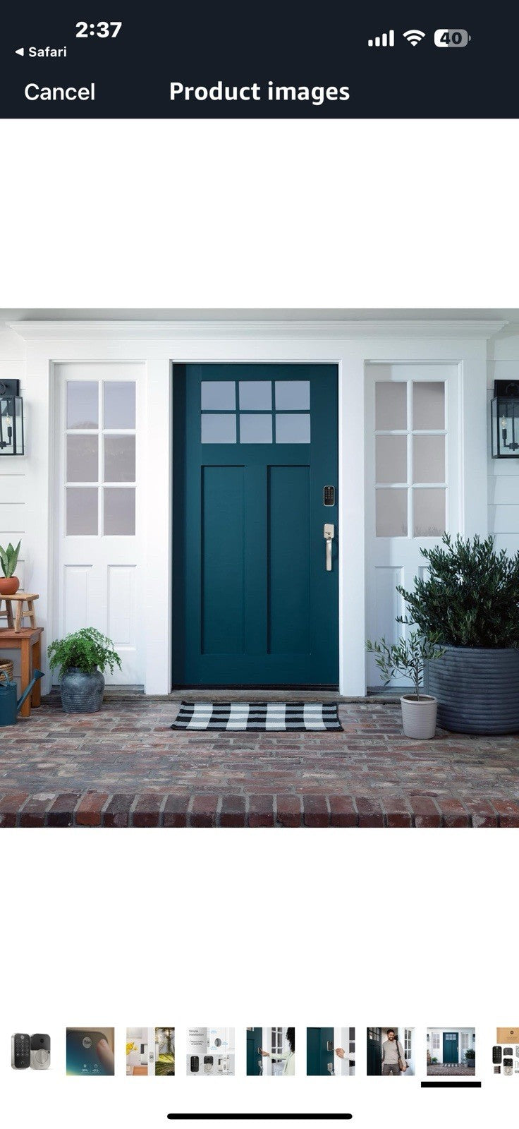 Yale Security 2 Touch Deadbolt Lock, Satin Nickel Biometric