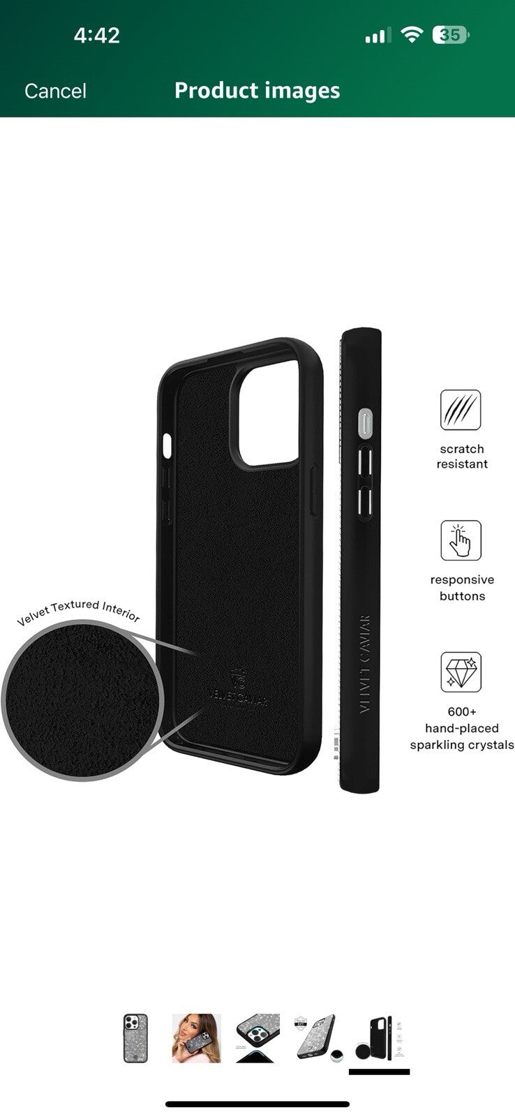 Velvet Caviar Designer Bling Case Compatible with iPhone 15 Pro - Luxury