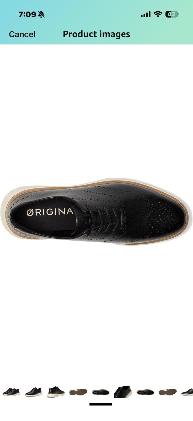 Cole Haan Men's Originalgrand Cityspectre Wingtip Oxford Size 9