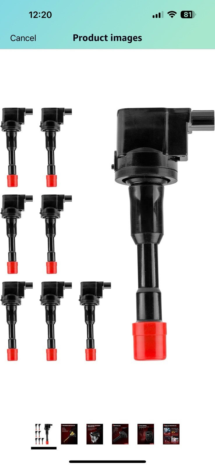 Torchbeam 8 Packs Ignition Coil UF374 Fit for Civic 2003-2011 1.3L