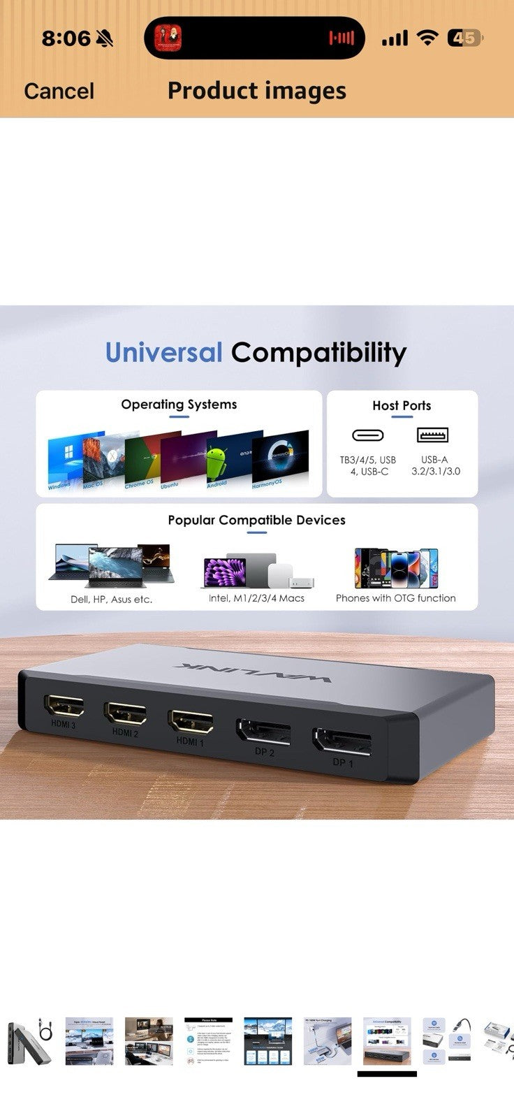 USB C to HDMI Adapter, WAVLINK Triple Monitors Adapter