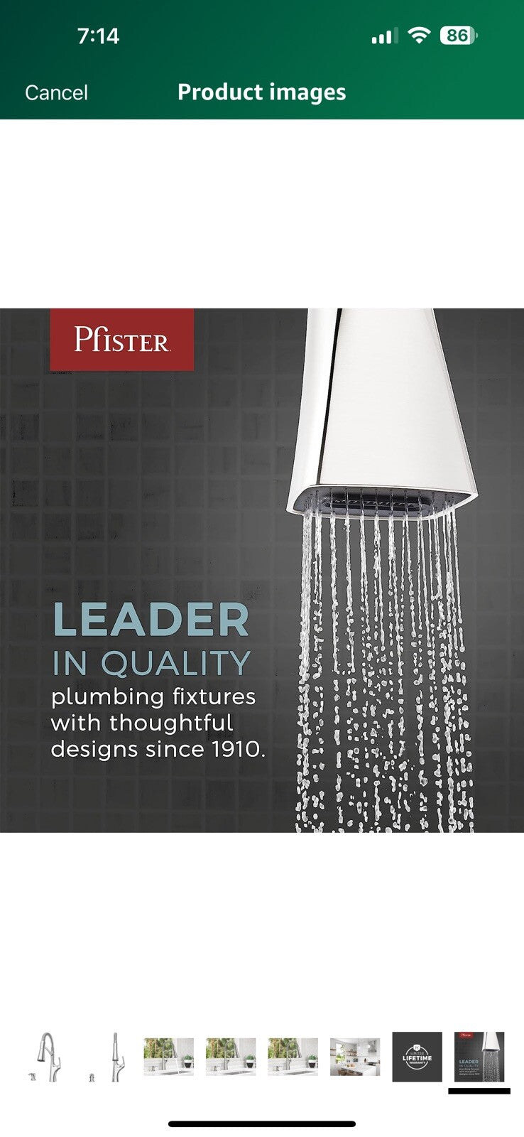 Pfister Ladera Commercial Culinary Kitchen Faucet with Pull Down Sprayer