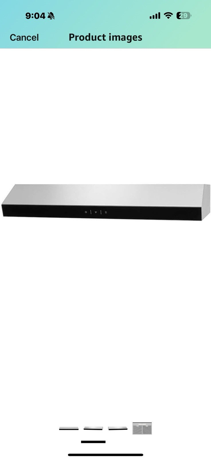 Frigidaire Undercabinet 30" Ventilation Hood with 330 CFM in Stainless Stell