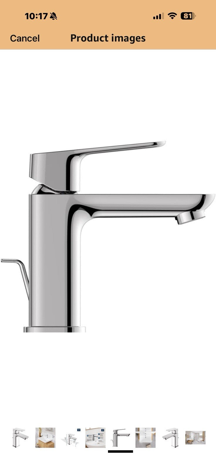 Grohe 1053490000 Cubeo Single Hole Single Handle S-Size Bathroom 