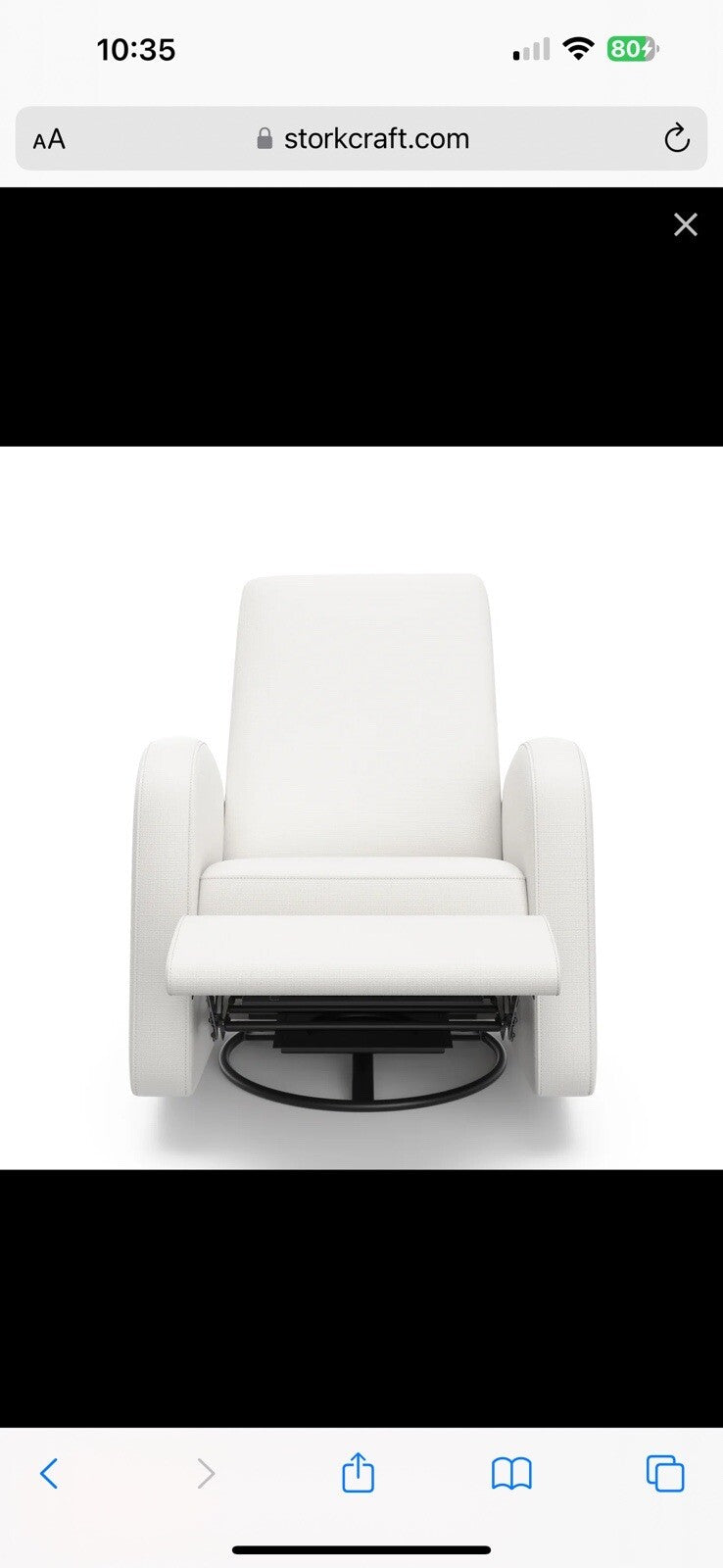Storkcraft® Santa Monica® Power Recliner Swivel Glider