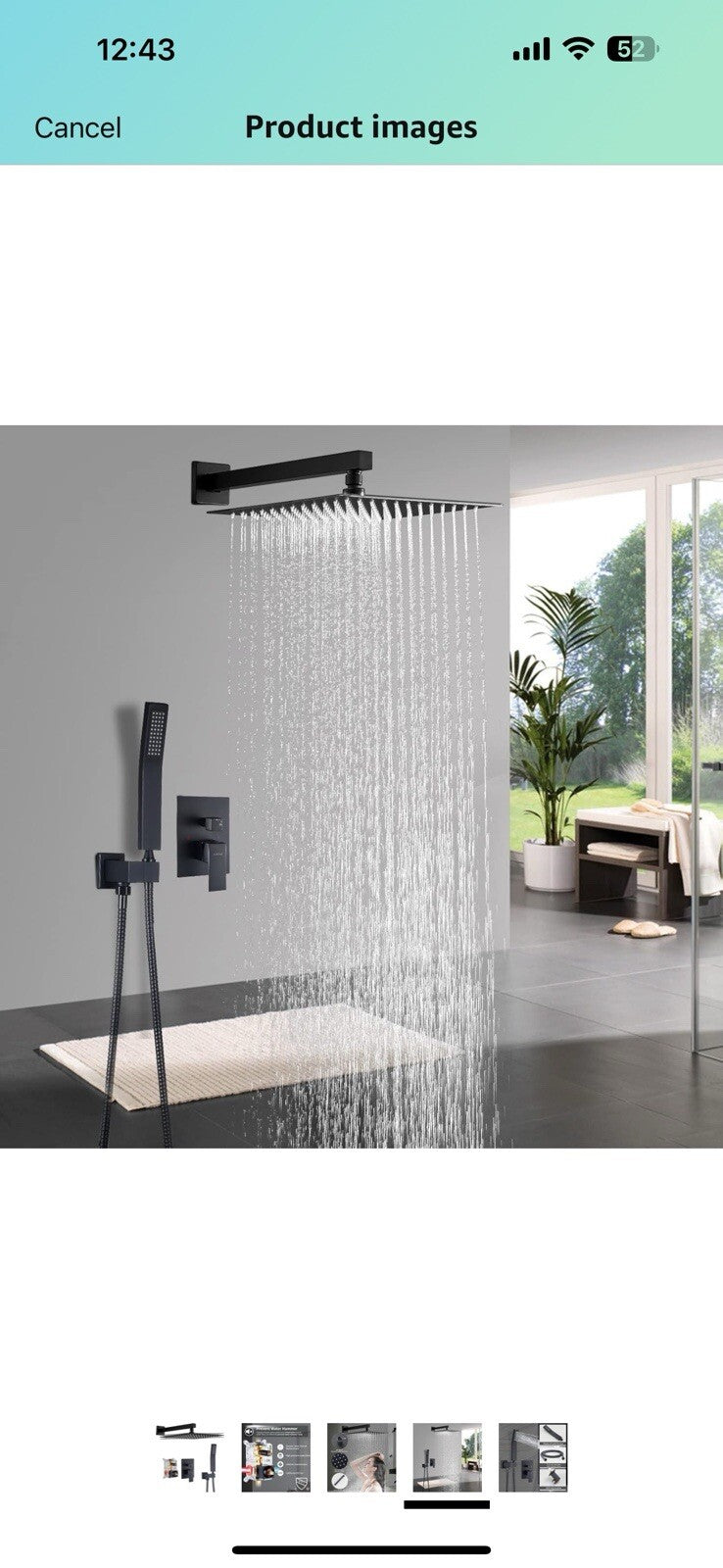 Cobbe Shower System, Matte Black Shower Faucets Sets Complete,