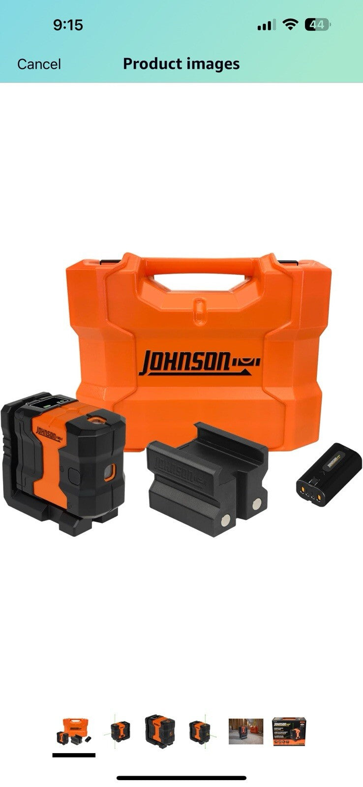 Johnson Level & Tool JDT300-GN3D Laser Level, Self-Leveling Kit 3 Dot Laser