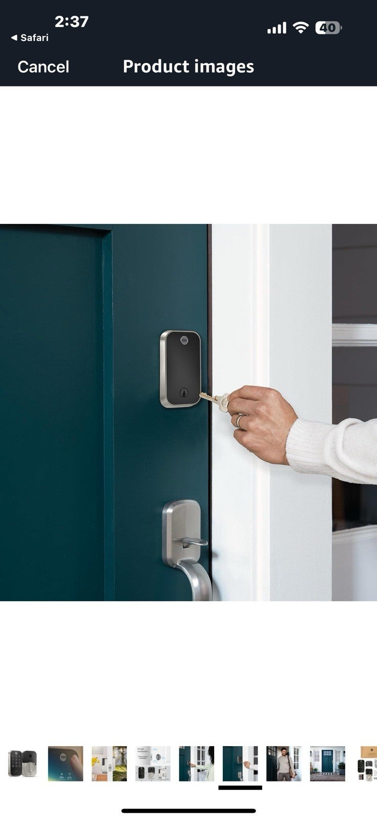 Yale Security 2 Touch Deadbolt Lock, Satin Nickel Biometric
