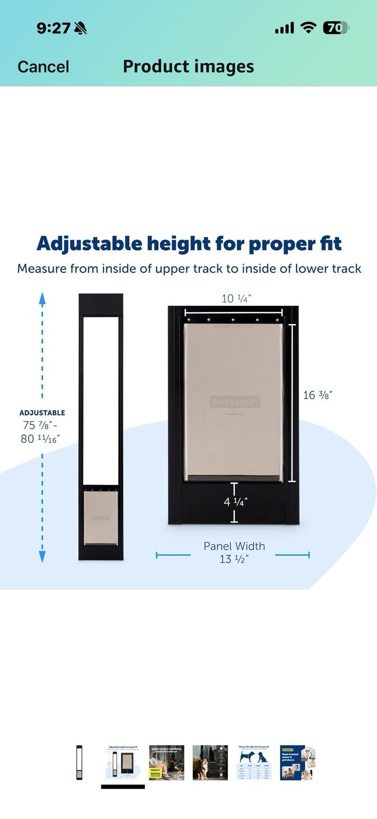 PetSafe Sliding Glass Pet Door - No-Cut DIY Install Doggy Door for Renters