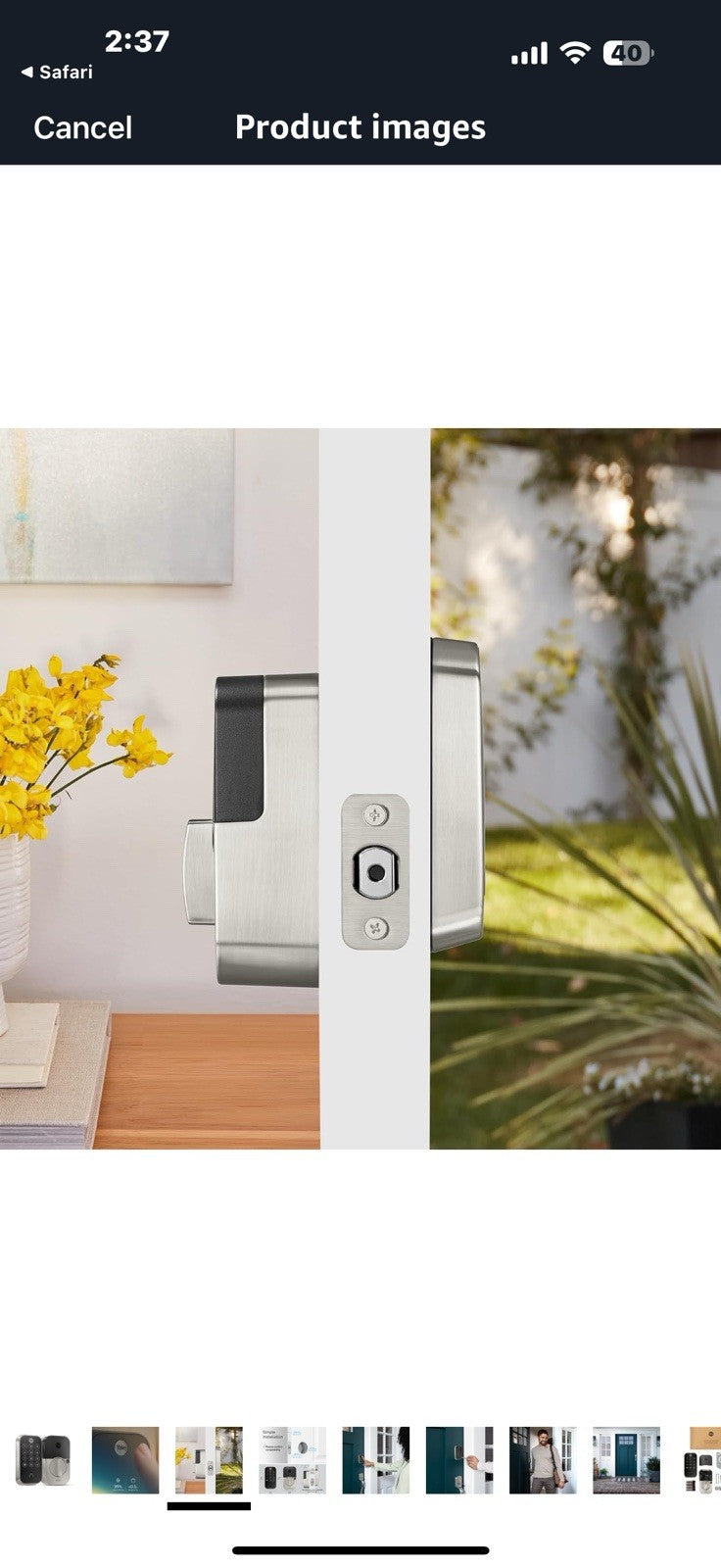 Yale Security 2 Touch Deadbolt Lock, Satin Nickel Biometric