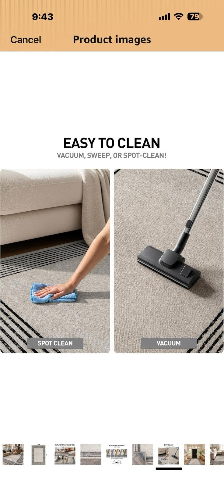 Rugshop Modern Minimal Bordered Indoor Area Rug for Living Room