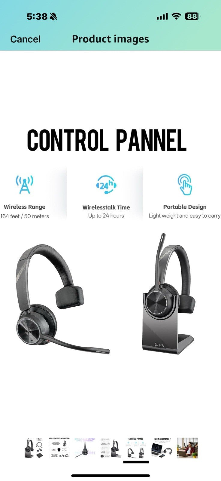 Poly Voyager 4310 UC Wireless Headset & Charge Stand - Single-Ear Headset,
