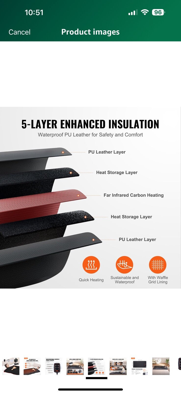 VEVOR Sauna Blanket for Detoxification, Portable Far Infrared Sauna