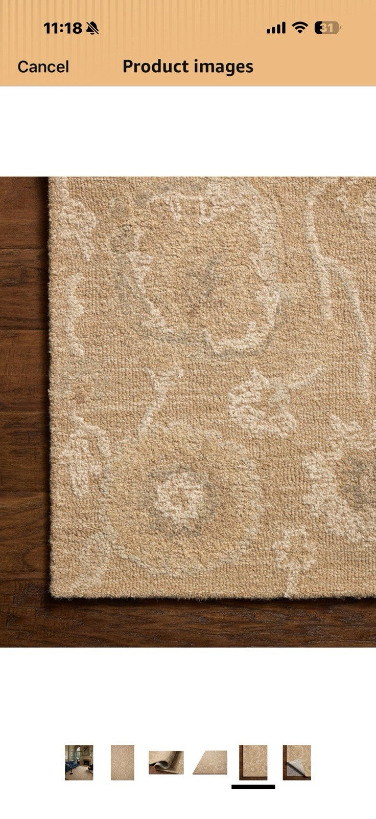 Loloi Chris Loves Julia Dorothea Collection DRT-01 Sand/Pebble 5'-0" x 7'-6"