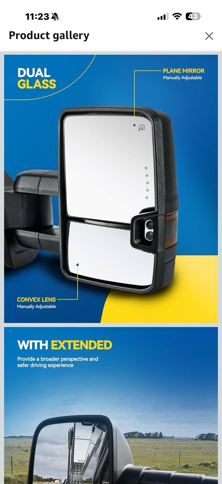 PHILTOP Towing Mirrors Compatible with 1999-2016 F-250 Super Duty, 