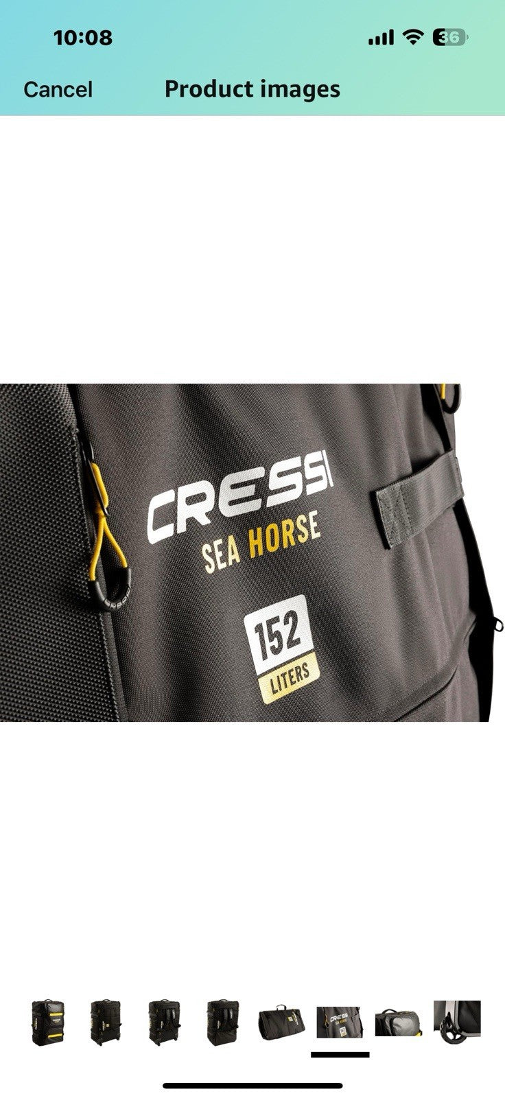 CRESSI Sea Horse Wheeled Backpack for Travel and Aquatic Activities, Black,