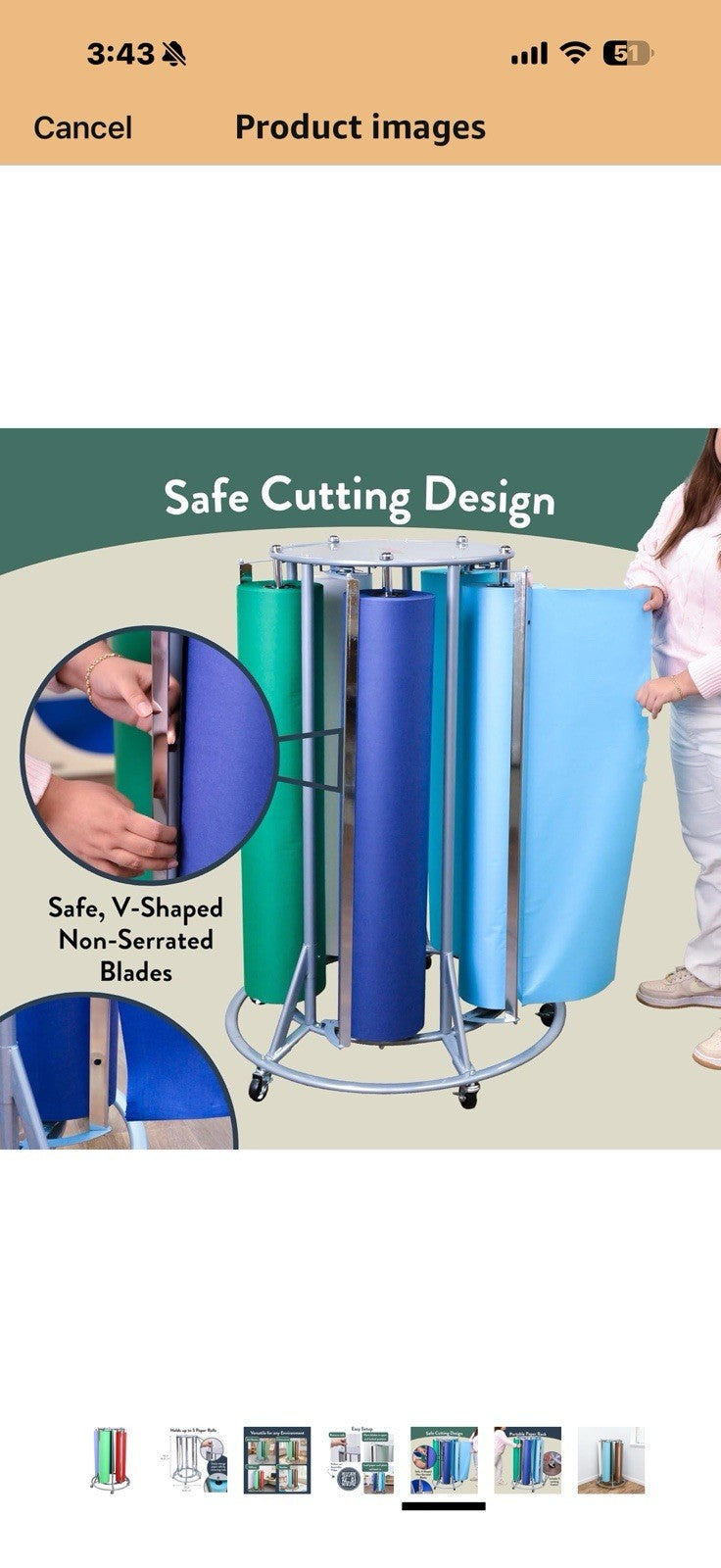 Angeles 5-Roll Mobile Paper Dispenser – Classroom Kraft, Art and 
