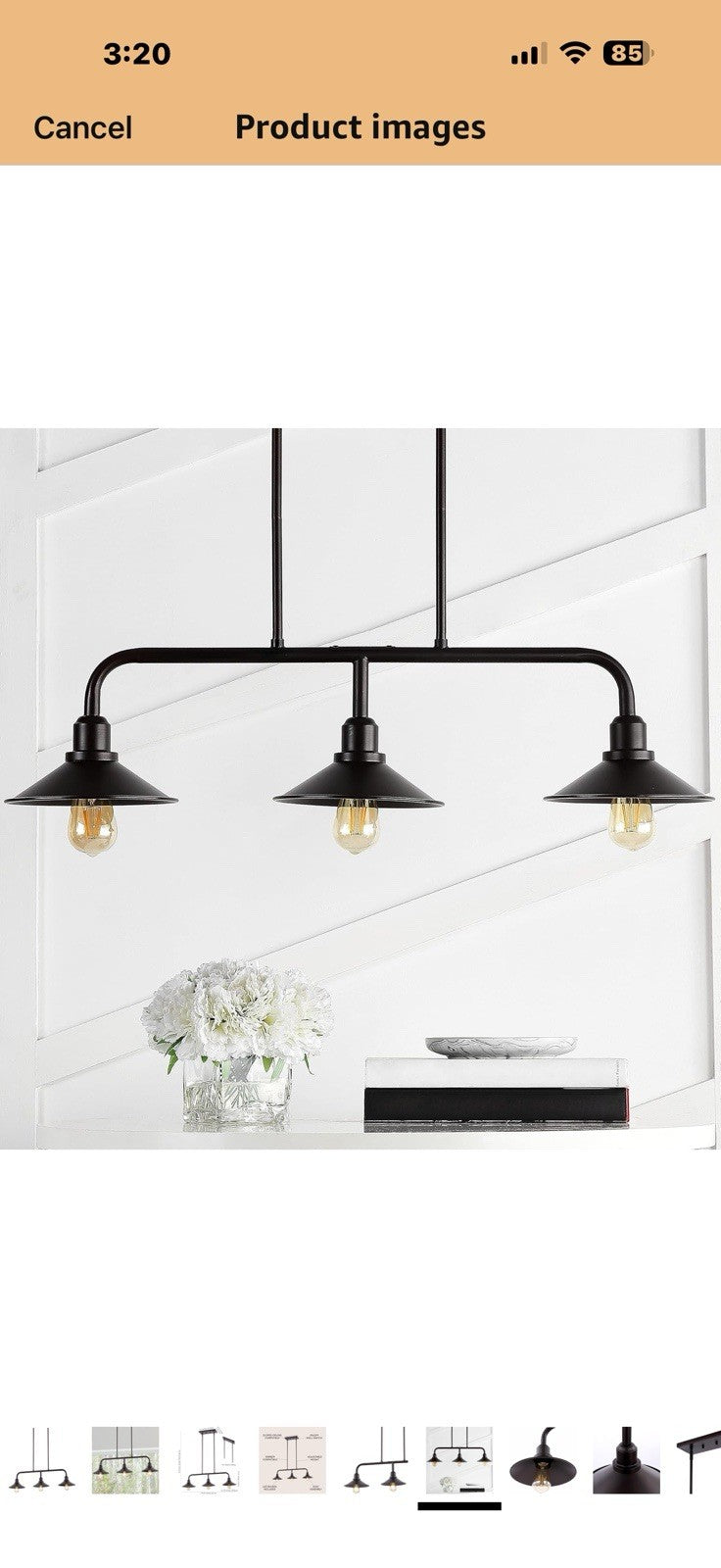 JONATHAN Y JYL1113A Cade 34.25" 3-Light Metal Farmhouse Industrial