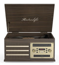 Vinyl Record Player 10-in-1 Music Center Turntable Built-in Speakers Support 3