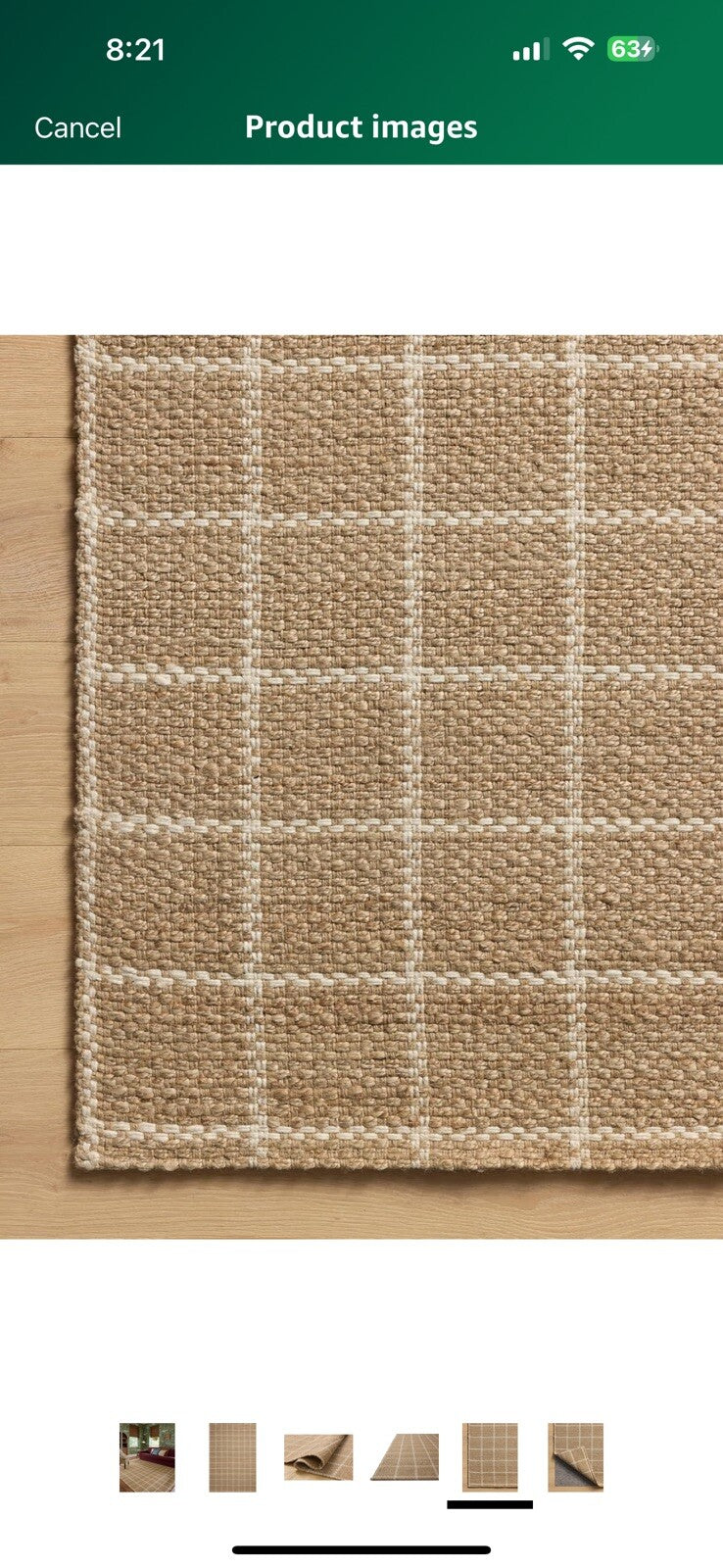 Loloi Chris Loves Julia Fletcher Collection FLE-01 Natural/Ivory 7'-9" x 9'-9",