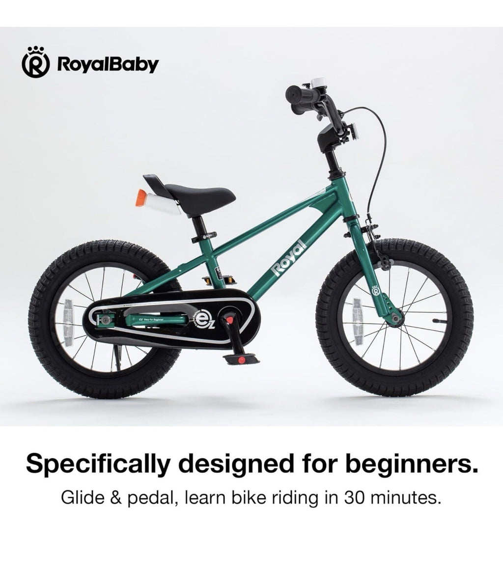 Royalbaby EZ Kids Bike, 2-in-1 Balance & Pedal Bicycle for Beginners Easy 16 Inc