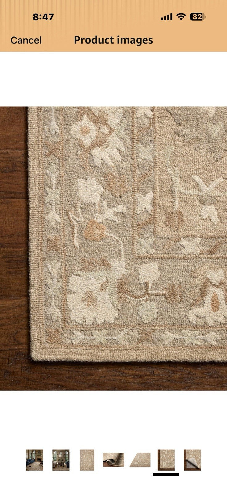 Loloi Chris Loves Julia Dorothea Collection DRT-02 Khaki/Dove 5'-0" x 7'-6" 