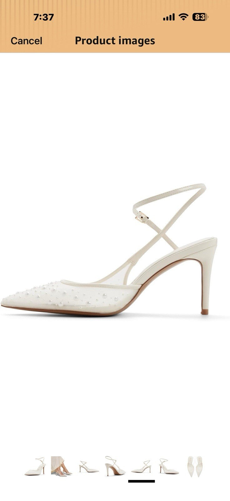 ALDO Womens Kymmberly Pearl Mesh Asymmetrical Stiletto Pump Size 11