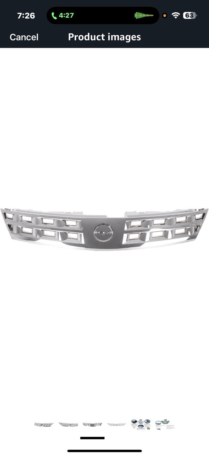 Chrome Front Grille Compatible with 2003-2005 Nissan Murano, ABS 