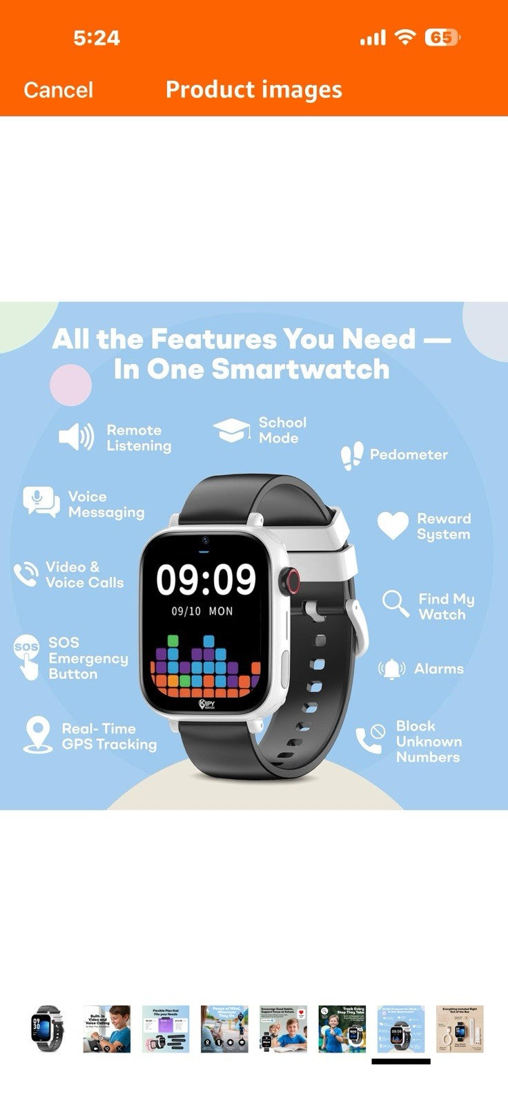 Kipywatch Smart Watch for Kids - Kids Smart Watch with GPS Tracker