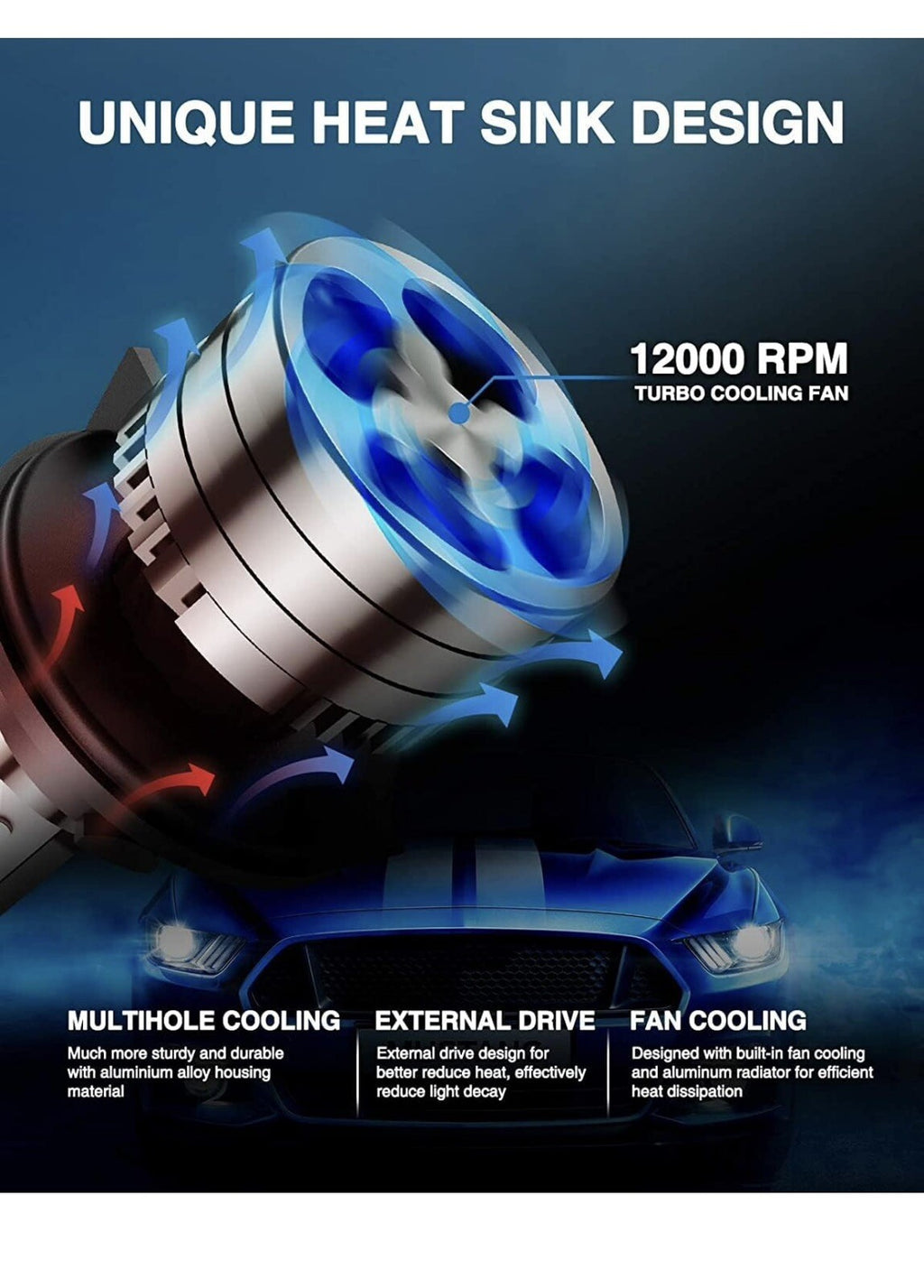 Marsauto H13 Fog Bulbs: Long-Lasting 50,000-Hour ATV Fog Lights for Superior