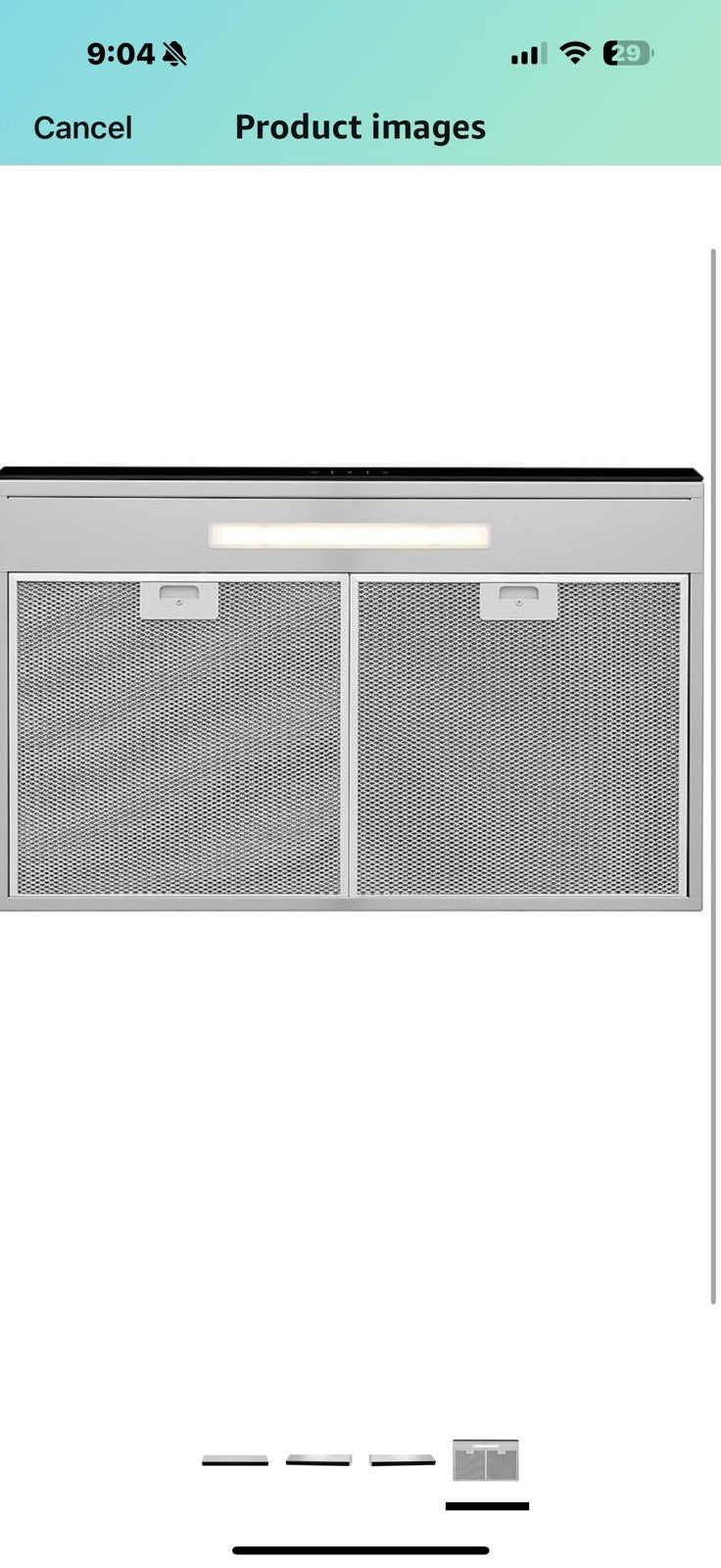 Frigidaire Undercabinet 30" Ventilation Hood with 330 CFM in Stainless Stell