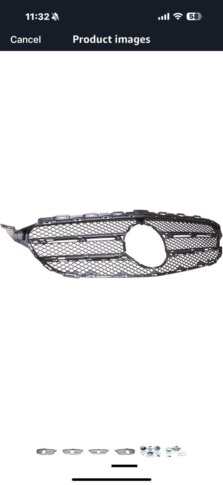 Front Grille Compatible with 2015-2018 Mercedes-Benz C-Class C300 C400