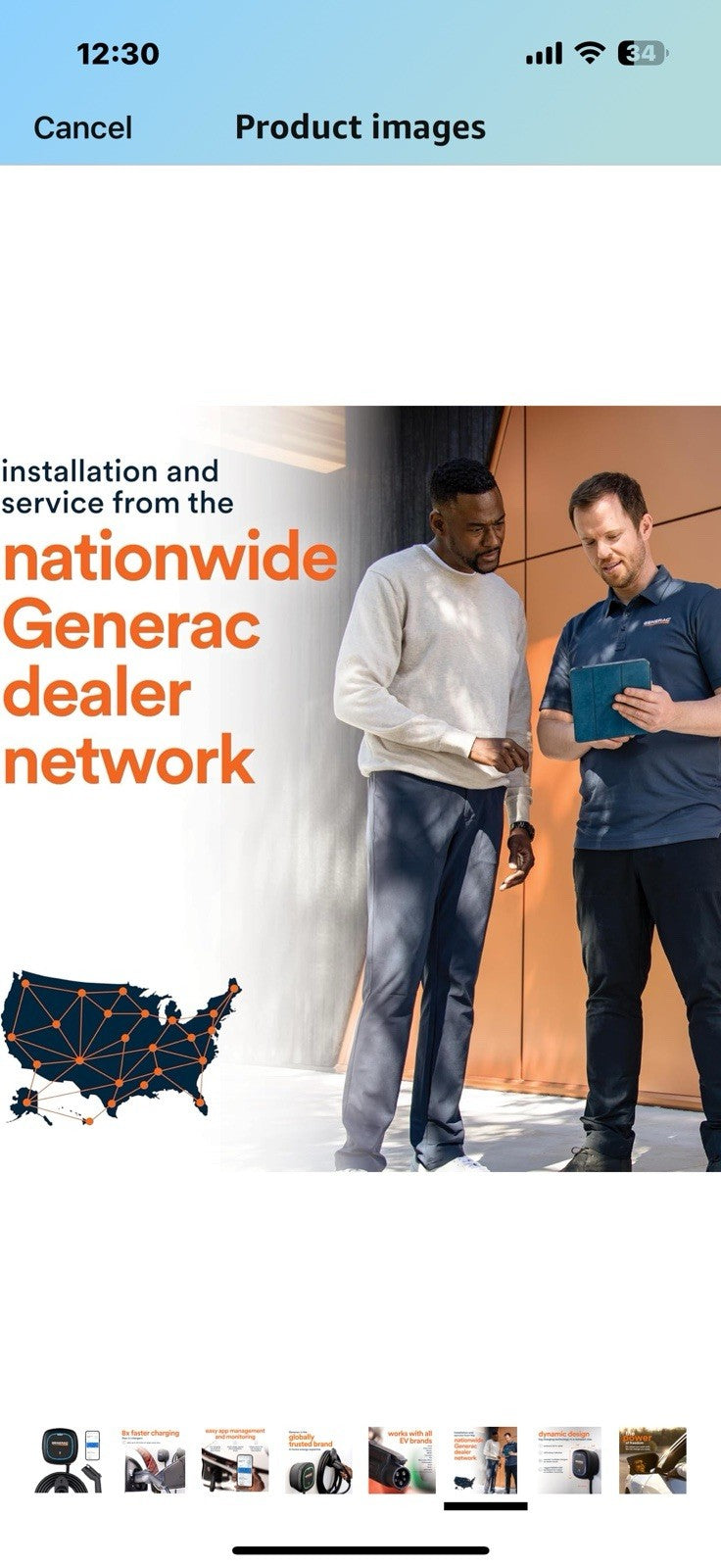 Generac Electric Vehicle (EV) Charger Level 2 Plus, 40 AMP - Quick Charge