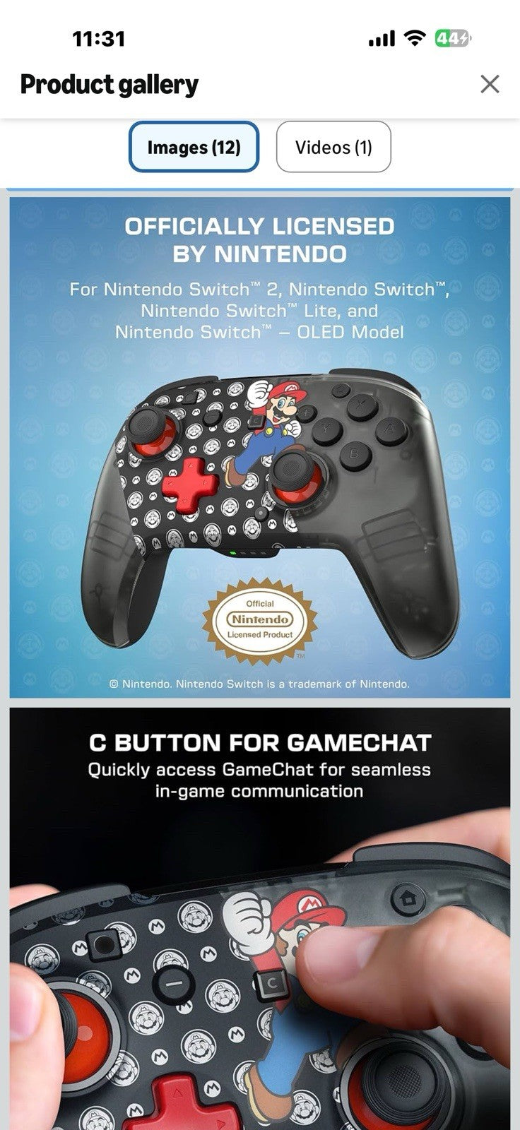 Turtle Beach Rematch Wireless Controller: Super Mario Jump - Officially