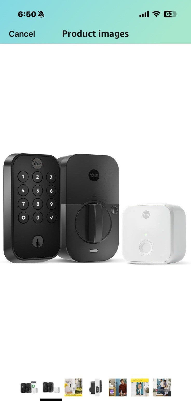 Yale Assure Lock 2 Keypad with Wi-Fi Connect, Black Suede Deadbolt 