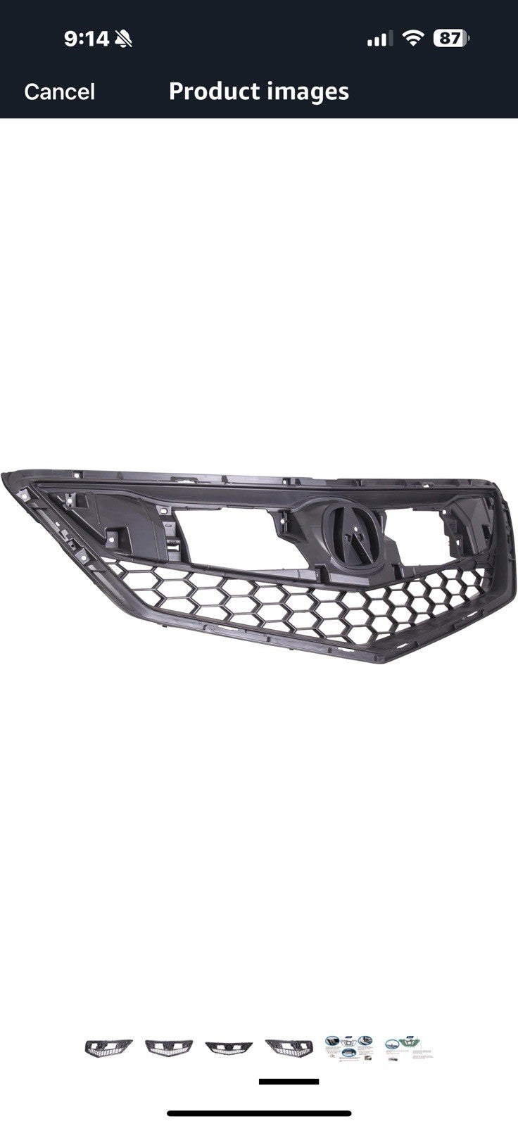 Front Grille Fits for 2016-2018 Acura RDX, ABS Replacement Bumper Grill for 
