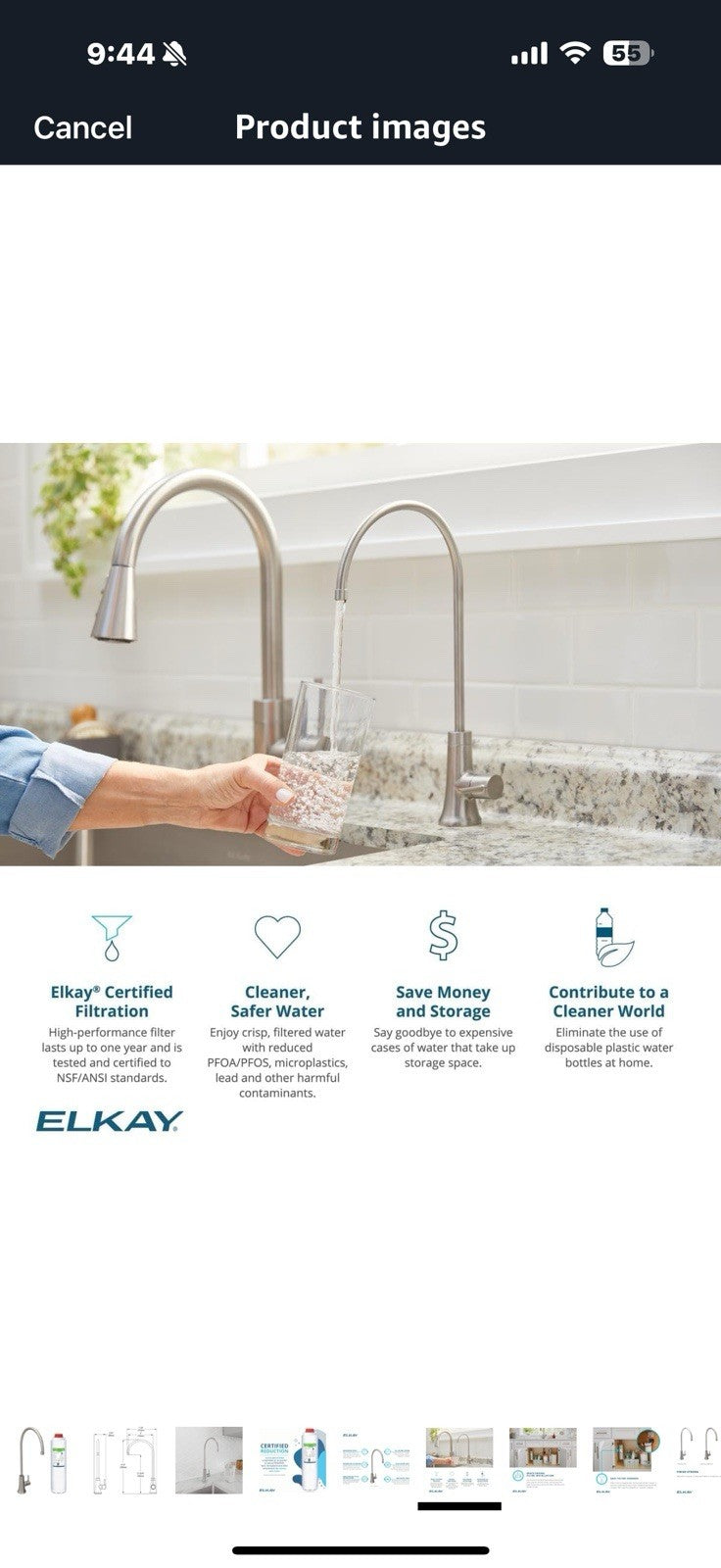 Elkay LKAV71FLS Avado Drinking Water Faucet Lustrous Steel w/71300C