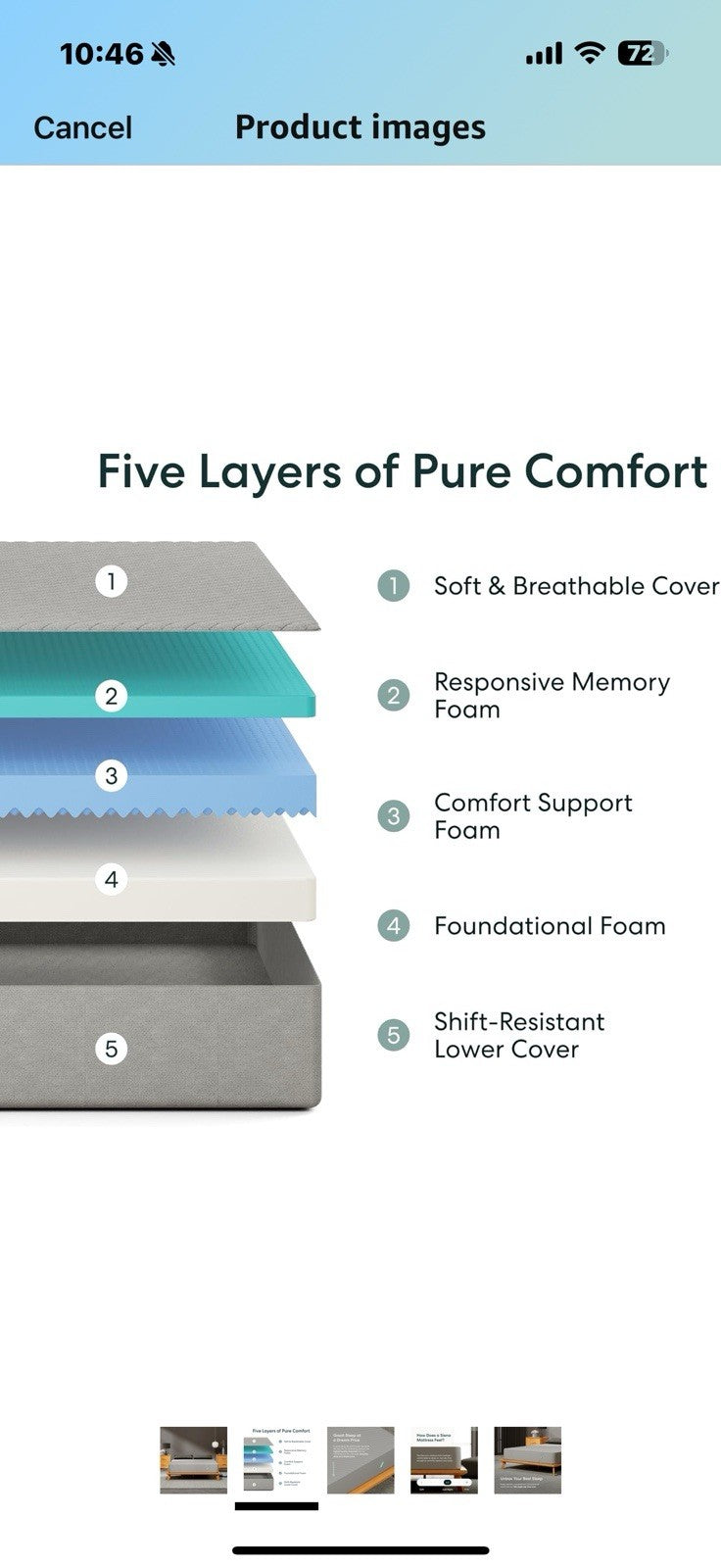 Siena 14" Twin Memory Foam Mattress & 2 Bonus Pillows - Medium Firm -