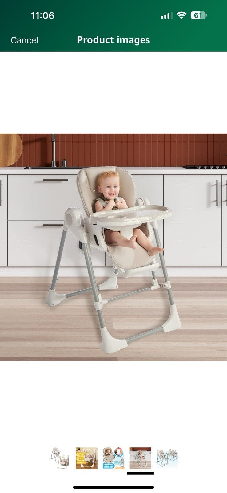 PrimoBaby SnuggleBug 2-in-1 Infant Swing & High Chair, Adjustable