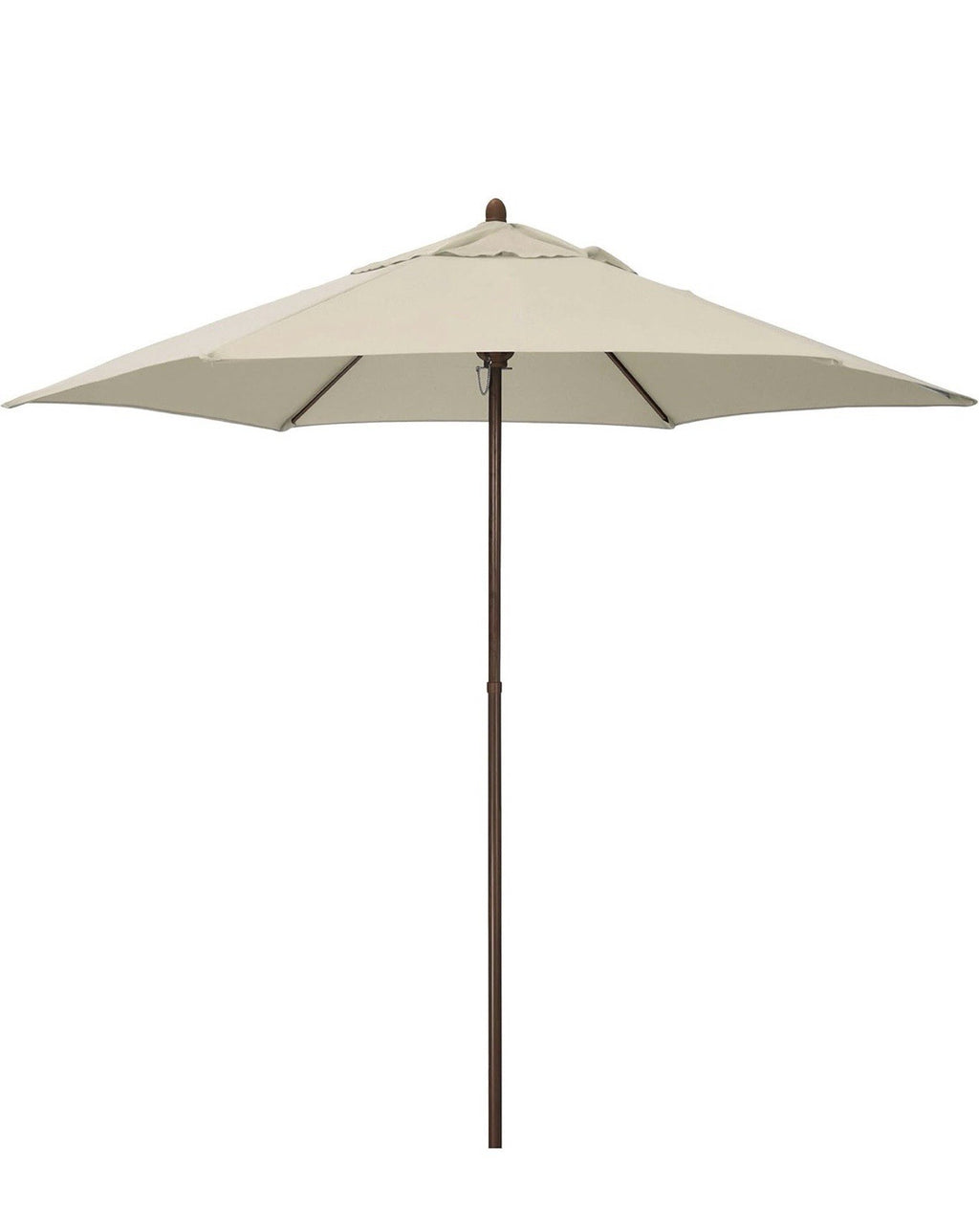 Sunline 9 ft Faux- Wood Patio Umbrella, Push Open Pin Stop Outdoor Market 