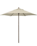 Sunline 9 ft Faux- Wood Patio Umbrella, Push Open Pin Stop Outdoor Market 