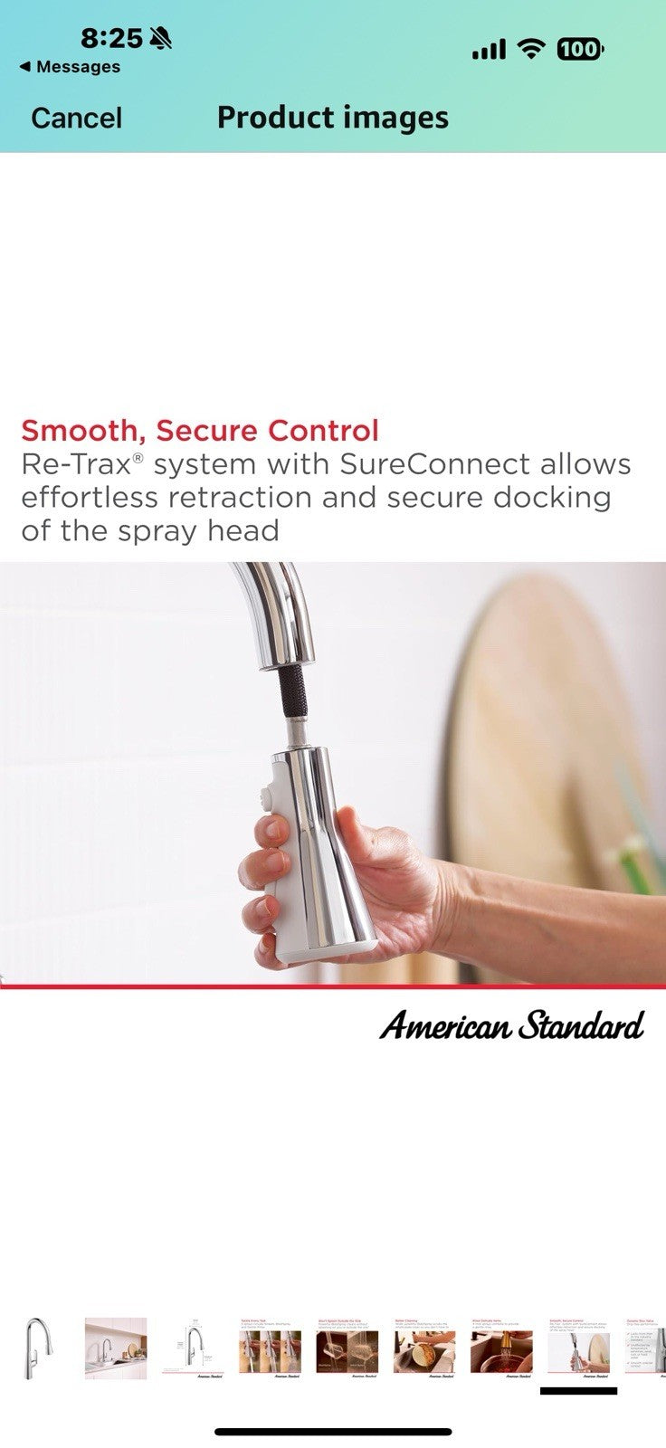 American Standard 1048810000 Aspirations Single-Hole Kitchen Sink Faucet 