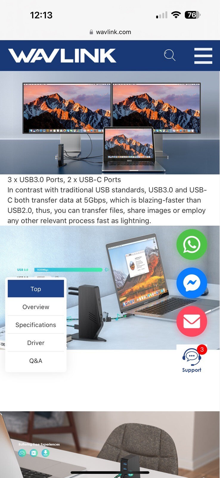 WAVLINK USB C Docking Station