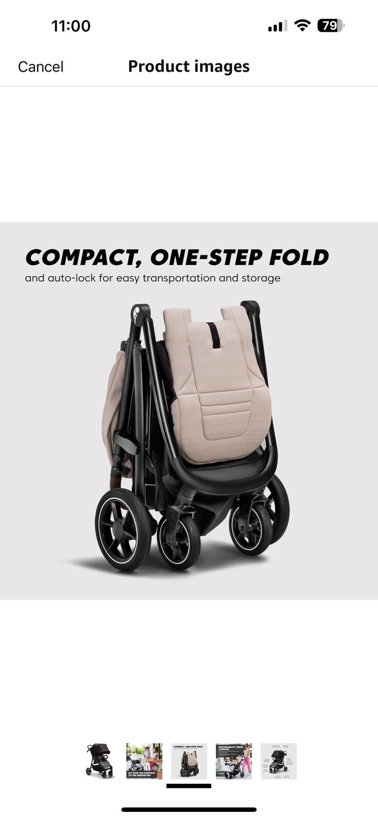 Baby Jogger City Mini Air Lightweight Stroller, Rich Black - All-Terrain Wheel
