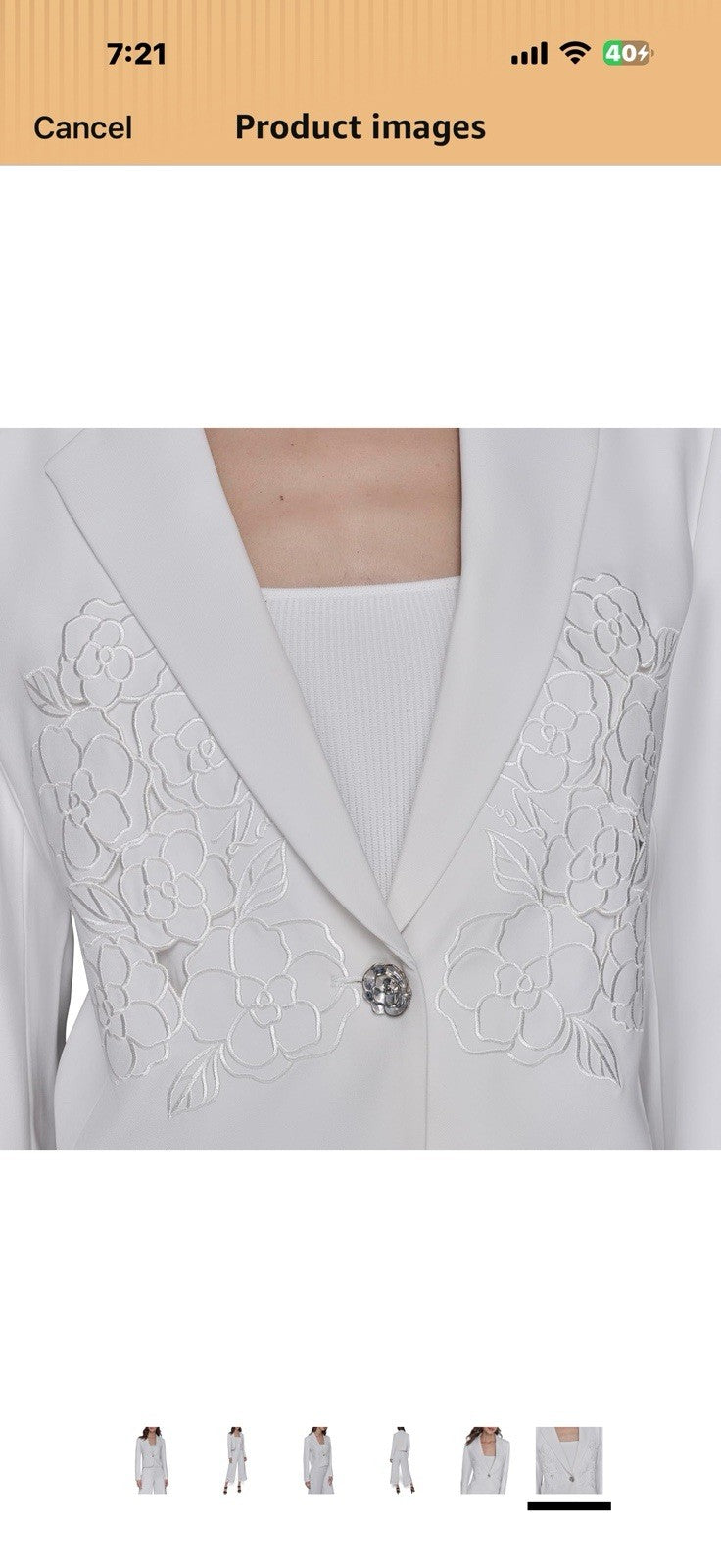 KARL LAGERFELD womens Cropped Long Sleeve Jacket
