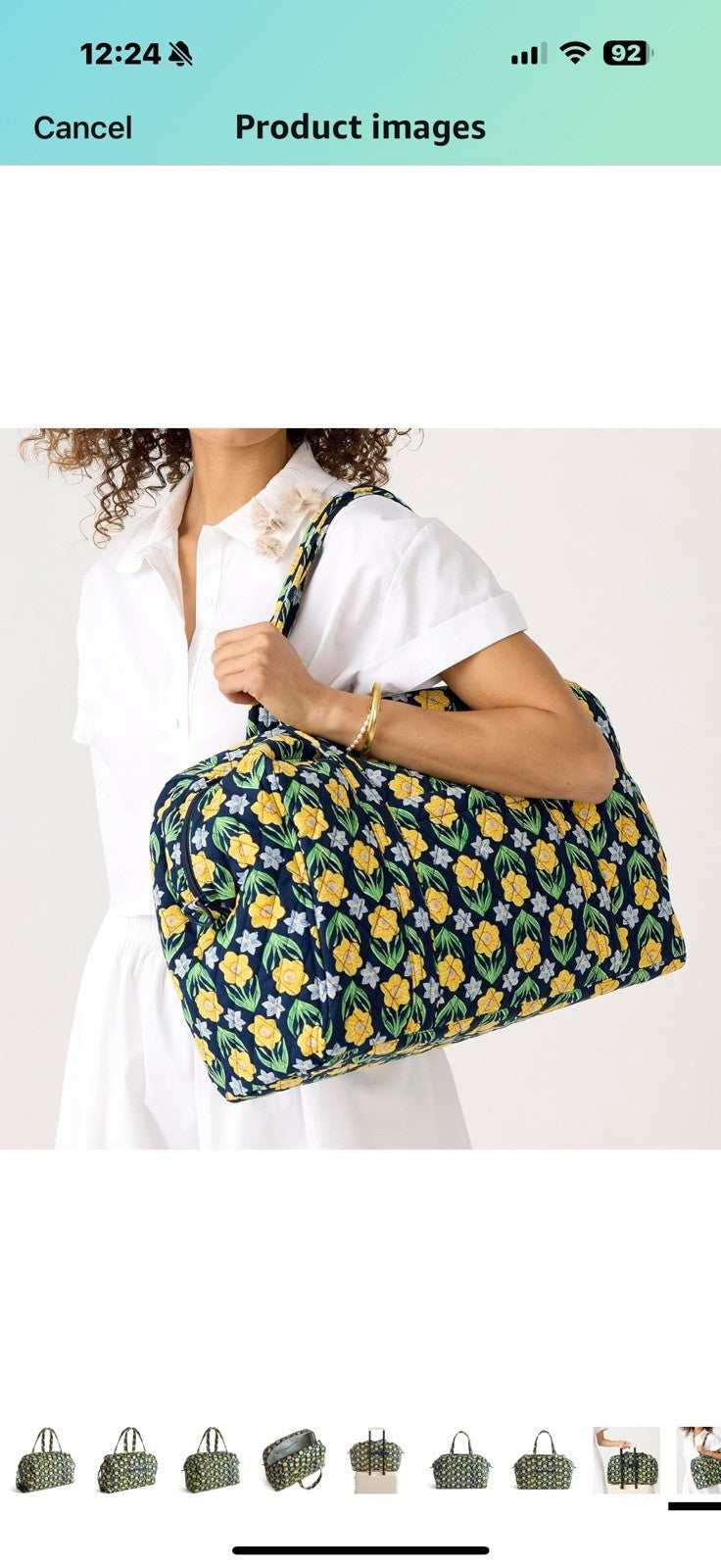 Vera Bradley Premium Cotton Miramar Weekender, Daffodils