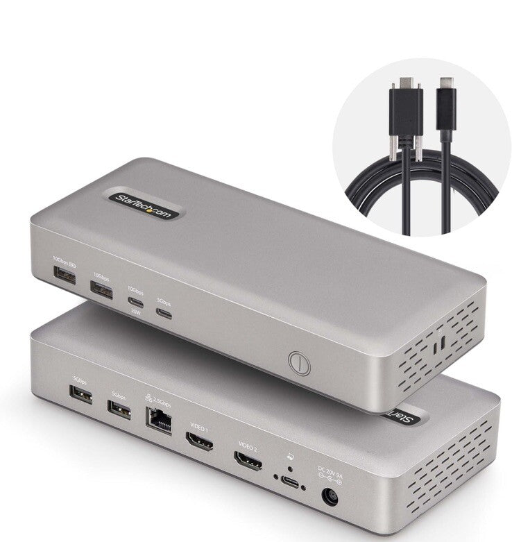 StarTech.com USB-C Docking Station (10-in-1, USB4), Up to 100W Charging
