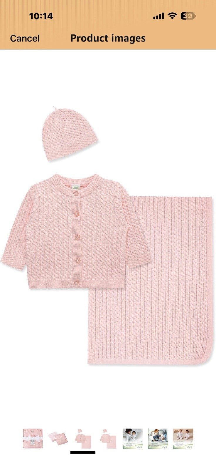 Little Me Clothes for Baby Sweater Gift Set Matching Sweater and Blanket 3M