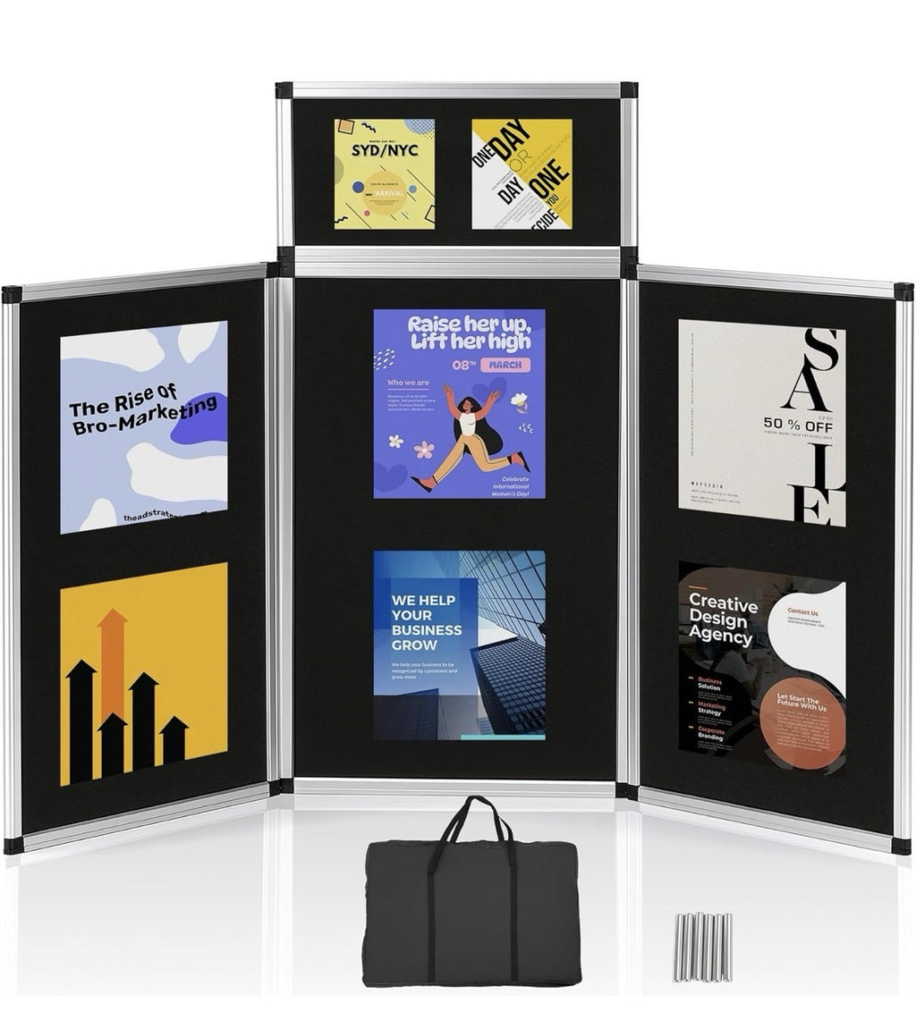 LITTLE TREE 3+1 Panel Trade Show Presentation Board, 70.8" x 35.4" Portable