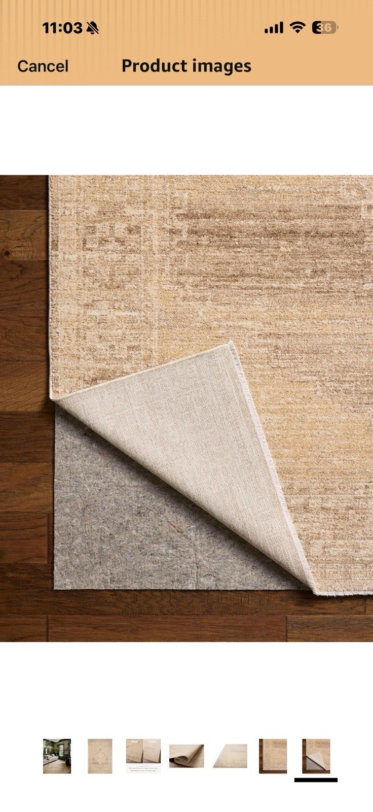 Loloi Chris Loves Julia Palma Collection PLM-07 Wheat/Taupe 5'-3" x 7'-6" 